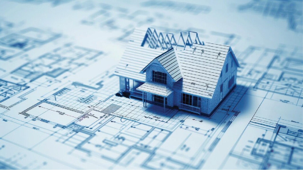 Architectural blueprint background